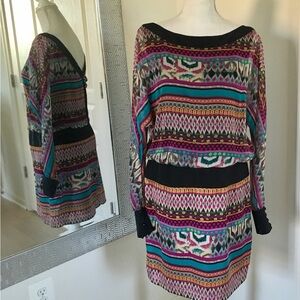 Phoebe Couture silk long sleeve Dress